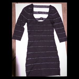 Grey and Silver cut out dress